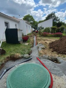 Fosse septique posée en vendée.